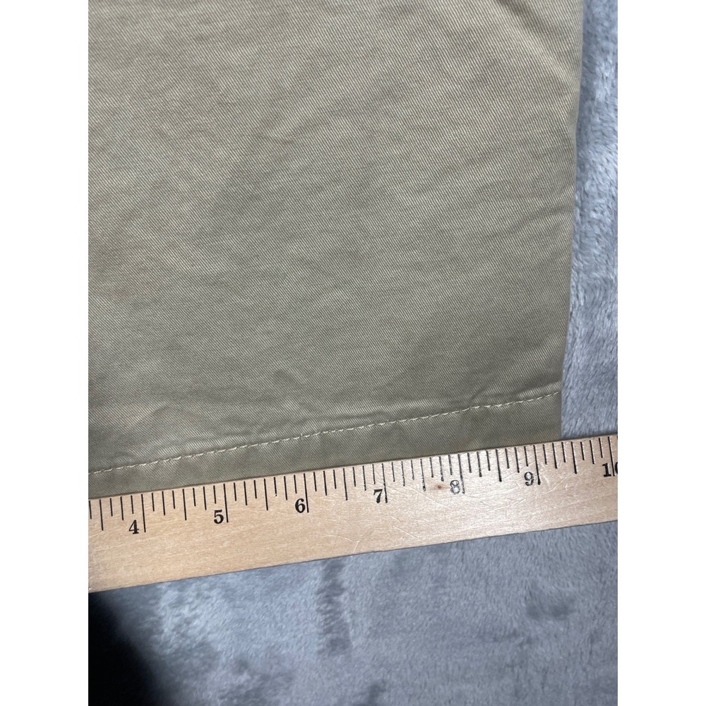 Eddie Bauer Mens Flannel Lined Chino Pants Dark Khaki Plaid Lining 32x30 NEW - Picture 9 of 10